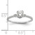 14KT White Gold (Holds 1/2 carat (5.2mm) Round Center) 1/6 carat Diamond Semi-mount Engagement Ring