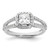 Princess Halo Diamond Semi-mount Engagement Rings