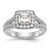 Princess Halo Diamond Semi-mount Engagement Rings