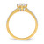 14KT Leaf Design (Holds 3/4 carat (5.4mm) Cushion Center) 1/4 carat Diamond Semi-Mount Engagement Ring