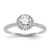 14KT White Gold Halo (Holds 1 carat (6.5mm) Round Center) 1/6 carat Diamond Semi-Mount Engagement Ring