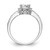 14KT White Gold Halo (Holds 1 carat (6.5mm) Round Center) 1/6 carat Diamond Semi-Mount Engagement Ring