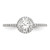 14KT White Gold Halo (Holds 1 carat (6.5mm) Round Center) 1/6 carat Diamond Semi-Mount Engagement Ring