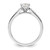 14KT White Gold (Holds 1/2 carat (4.9mm) Cushion Center) 1/6 carat Diamond Semi-Mount Engagement Ring