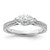 14KT White Gold East West (Holds 3/4 carat (9.2x5.00mm) Marquise Center) 1/15 carat Diamond Semi-Mount Engagement Ring