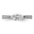 14KT White Gold East West (Holds 3/4 carat (9.2x5.00mm) Marquise Center) 1/15 carat Diamond Semi-Mount Engagement Ring