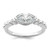 14KT White Gold East West (Holds 3/4 carat (9.2x5.00mm) Marquise Center) 1/15 carat Diamond Semi-Mount Engagement Ring