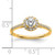 14KT Round Diamond Semi-Mount Halo Engagement Ring