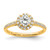 14KT Round Diamond Semi-Mount Halo Engagement Ring
