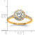 14KT Round Diamond Semi-Mount Halo Engagement Ring