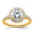 14KT Round Diamond Semi-Mount Halo Engagement Ring