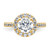 14KT Round Diamond Semi-Mount Halo Engagement Ring