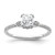 14KT White Gold (Holds 3/4 carat (5.4mm) Cushion Center) 1/6 carat Diamond Semi-Mount Engagement Ring