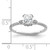 14KT White Gold (Holds 3/4 carat (5.4mm) Cushion Center) 1/6 carat Diamond Semi-Mount Engagement Ring