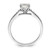 14KT White Gold (Holds 3/4 carat (5.4mm) Cushion Center) 1/6 carat Diamond Semi-Mount Engagement Ring