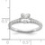 14KT White Gold (Holds 3/4 carat (5.4mm) Cushion Center) 1/6 carat Diamond Semi-Mount Engagement Ring