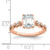 14KT Rose Gold (Holds 1.5 carat (8x6mm) Emerald-cut Center) 1/6 carat Diamond Semi-Mount Engagement Ring