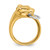 Herco 18K Two-tone Polished Fancy Panther Head Bypass Ring
