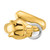 Herco 18K Two-tone Polished Fancy Panther Head Bypass Ring