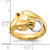 Herco 18K Two-tone Polished Fancy Panther Head Bypass Ring