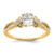 14KT Split Shank (Holds 1/2 carat (6.4x4.9mm) Oval Center) 1/6 carat Diamond Semi-Mount Engagement Ring