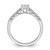 14KT White Gold leaf Design Diamond Semi-Mount Engagement Ring