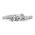 14KT White Gold leaf Design Diamond Semi-Mount Engagement Ring