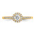 14KT Yellow Gold Round Diamond Semi-Mount Halo Engagement Ring