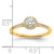 14KT Yellow Gold Round Diamond Semi-Mount Halo Engagement Ring