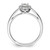 14KT White Gold Halo (Holds 1/4 carat (4.00mm) Round Center) 1/8 carat Diamond Semi-mount Engagement Ring