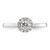 14KT White Gold Halo (Holds 1/4 carat (4.00mm) Round Center) 1/8 carat Diamond Semi-mount Engagement Ring