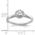 14KT White Gold Halo (Holds 1/4 carat (4.00mm) Round Center) 1/8 carat Diamond Semi-mount Engagement Ring