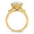 14KT (Holds 2 carat (10x7.5mm) Oval Center) 1/6 carat Diamond Semi-Mount Engagement Ring