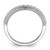 14KT White Gold 1/4 carat Diamond Contoured Complete Wedding Band