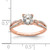 14KT Rose Gold 2-Row (Holds 1 carat (6.5mm) Round Center) 1/6 carat Diamond Semi-Mount Engagment Ring