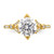 14KT (Holds 2 carat (8.2mm) Round Center) 1/6 carat Diamond Semi-Mount Engagement Ring