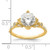 14KT (Holds 2 carat (8.2mm) Round Center) 1/6 carat Diamond Semi-Mount Engagement Ring