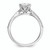 14KT White Gold Criss-Cross (Holds 1/2 carat (6.4x4.9mm) Oval Center) 1/6 carat Diamond Semi-Mount Engagement Ring