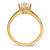 14KT Leaf Design (Holds 1 carat (6.00mm) Cushion Center) 1/4 carat Diamond Semi-Mount Engagement Ring