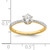 14KT Gold Leaf Design (Holds 1/2 carat (5.2mm) Round Center) 1/4 carat Diamond Semi-Mount Engagement Ring