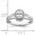 14KT White Gold Oval Halo Semi-Mount Engagement Ring