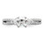 14KT White Gold East West (Holds 1 carat (10.5x5.6mm) Marquise Center) 1/6 carat Diamond Semi-Mount Engagement Ring