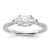 14KT White Gold East West (Holds 1 carat (10.5x5.6mm) Marquise Center) 1/5 carat Diamond Semi-Mount Engagement Ring