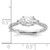 14KT White Gold East West (Holds 1 carat (10.5x5.6mm) Marquise Center) 1/5 carat Diamond Semi-Mount Engagement Ring