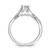 14KT White Gold Criss-Cross (Holds 1/3 carat (4.1mm) Round Center) 1/6 carat Diamond Semi-mount Engagement Ring