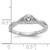 14KT White Gold Criss-Cross (Holds 1/3 carat (4.1mm) Round Center) 1/6 carat Diamond Semi-mount Engagement Ring