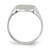 14KT White Gold 11.0x10.5mm Closed Back Signet Ring