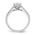 14KT White Gold (Holds 1 carat (6.00mm) Cushion Center) 1/5 carat Diamond Semi-Mount Engagement Ring