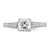 14KT White Gold (Holds 1 carat (6.00mm) Cushion Center) 1/5 carat Diamond Semi-Mount Engagement Ring