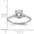 14KT White Gold (Holds 1 carat (6.5mm) Round Center) 1/6 carat Diamond Semi-Mount Engagement Ring